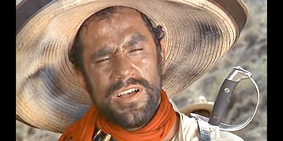 Aldo Sambrell as Pedro, the leader of Mexican bandits, in The Hellbenders (1967)