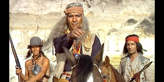Claudio Scarchilli as the Indian chief who wants one of Jonas's sons in The Hellbenders (1967)