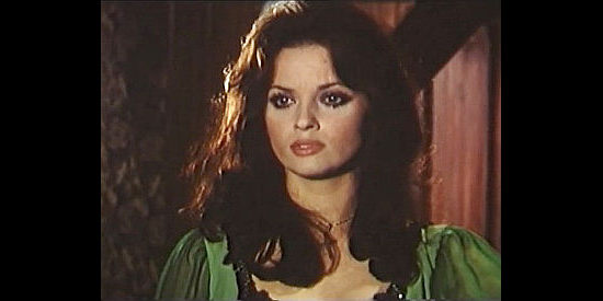 Femi Benussi as Connie, a saloon girl worried about a new friend's safety in Finders Killers (1971)