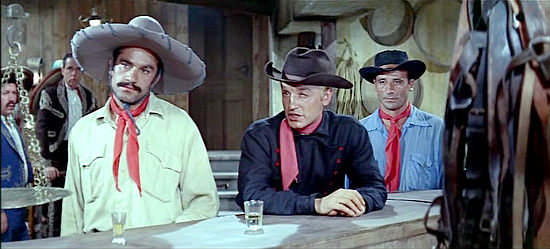 Gasper Gonzalez (center) as Palmer with two of his gunmen friends in Gunfight at High Noon (1964)