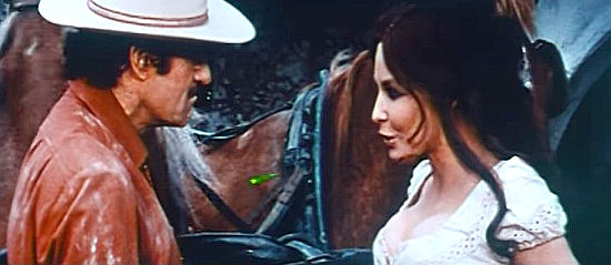 Gilbert Roland as Juan Chasquisdo with Dominique Boschero as Marta in Between God, the Devil and a Winchester (1968)
