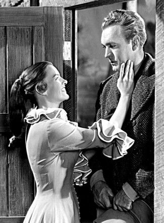 Ella Raines as Celia Evarts and Forrest Tucker as Sam Danfelser in Ride the Man Down (1952)