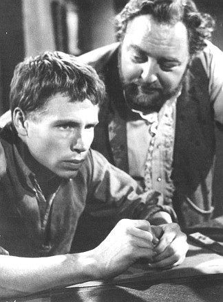 Tom Pitttman as Flytrap with Sebastian Cabot as Frenchy De'vere in Black Patch (1957)