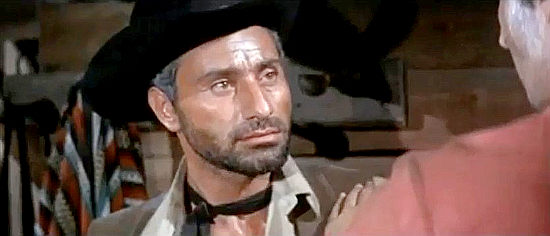 Raf Baldassare as Moss, one of Alan's bounty hunters in The Relentless Four (1965)