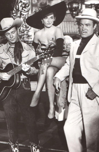 Roy Rogers as Roy Barton, Jane Russell as Mike Delroy and Bob Hope as Junior Potter in Son of Paleface (1952)