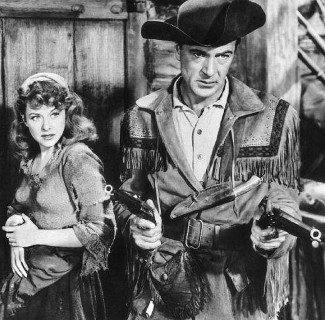 Paulette Goddard as Abigail Hale and Gary Cooper as Christopher Holden in The Unconquered (1947)