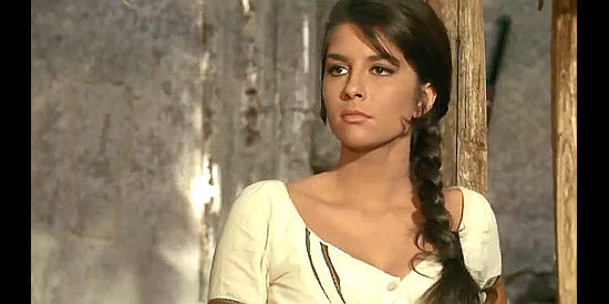 Daniela Giordana as Juanita, envisioning a brighter future with Paco in Find a Place to Die (1968)