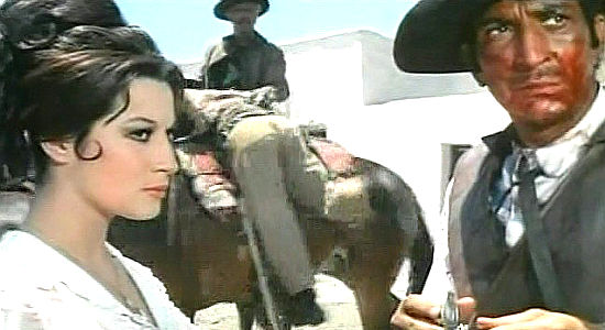 Rosalba Neri as Samantha Felton with Luigi Vannucchi as her brother Pedro in “Johnny Yuma” (1966)