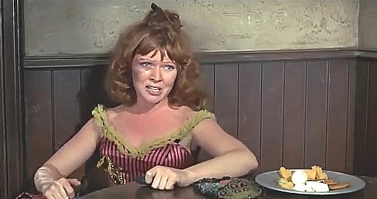 Susan Tyrrell as saloon girl Alma in Shoot Out (1971)