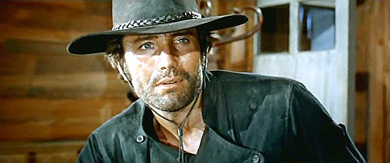 Anthony Steffen as Fred Dalton, bounty hunter turned sheriff in Dead Men Don’t Count (1968)