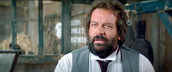 Bud Spencer as Buddy, taking over his role as doctor of Yucca City in Buddy Goes West (1981)