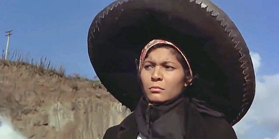 Esmeraldo Barros as Pilar, Ramon's feisty sister in Even Django Has His Price (1971)