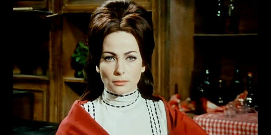 Giulia Rubini as Peggy, Will's long-suffering girlfriend, awaits her fate in Adios Hombre (1967)