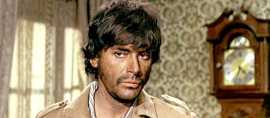 Tomas Milian as Cuchillo wonders who can be trusted in Run Man Run (1968) 