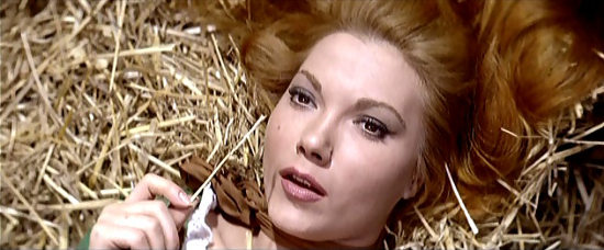 Maria Silva as Shelley, showing off her skills as a temptress in Kill the Wicked (1968)