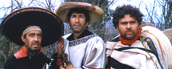Luigi Casellato as Pepe, Umberto Raho as Pinto and Piero Vida as Paco in Pecos Cleans Up (1967)