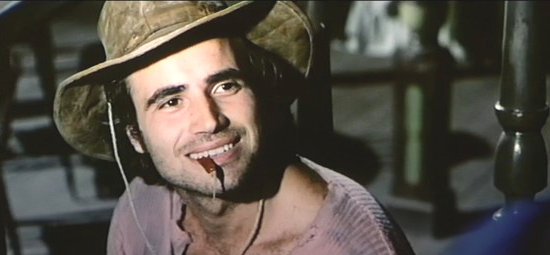 Antonio Sabato as Jackpot in Where the Bullets Fly (1972