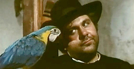 Pippo the Parrot and Piero Vida as Bronco Kid in Charity and the Strange Smell of Money (1973)