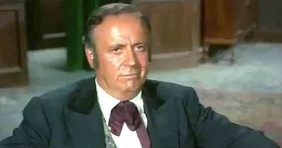 Manuel Gas as railroad president Fillmore in Law of Violence (1969)