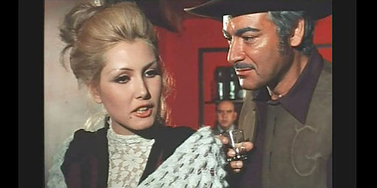 Maria Pia Conte (Maria Pia Gian) as Hazel with Alberto Farnese (Albert Farley) as Aleck Kellaway in Twenty Paces to Death (1970)