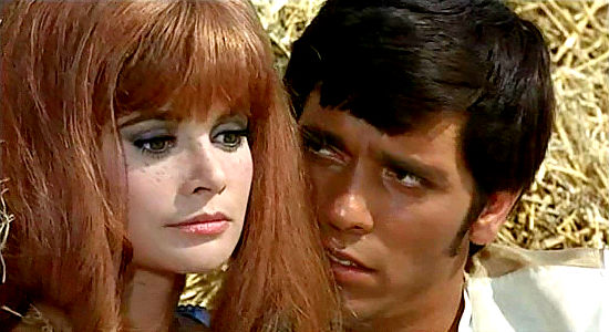 Marisa Solinas as Rosie with Gaspare Zola as Lt. Jean Martin in Garter Colt (1968) 