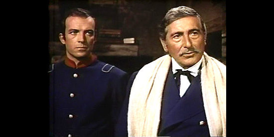 Angel del Pozo as Lt. Del Rio with Jose Nieto as Gen. Chavez in Savage Pampas (1966)