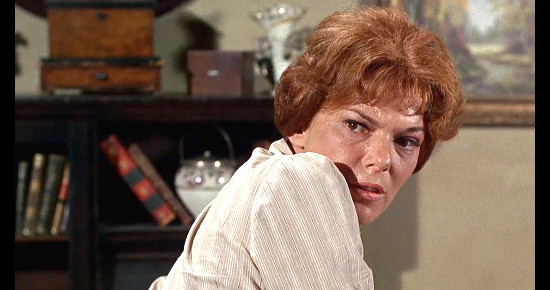 Jacqueline Scott as Laurie Mills, the new widow, in Death of a Gunfighter (1969)