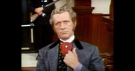 John Anderson as banker Kincaid in The Great Bank Robbery (1969)