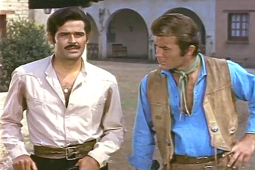Manuel Lopez Ochoa as Valdez with Robert Conrad as Chris Barrett in The Bandits (1967)