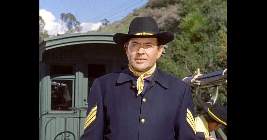 Simon Oakland as Sgt. Tremaine in The Raiders (1963)