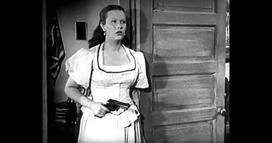 Helen Westcott as Belle Longtree in I Killed Wild Bill Hickok (1956)