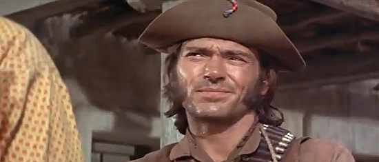 Pete Duel as Andy Rice, one of Douglas's men in Cannon for Cordoba (1970)