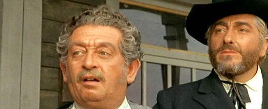 Jose Luiz Zalde (Tomas Zalde) as Mayor Fisher and Sandalio Hernandez as Judge Holden in Some Dollars for Django (1966)
