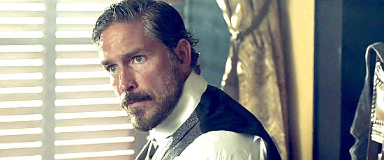 Jim Caviezell as Montana Gov. Jimmy Bierce in The Ballad of Lefty Brown (2017)