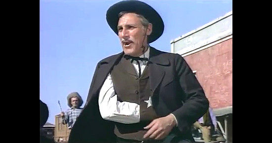 Giulio Marchetti (James Hill) as Sheriff Joe, gathering a posse in Stranger in Sacramento (1965)
