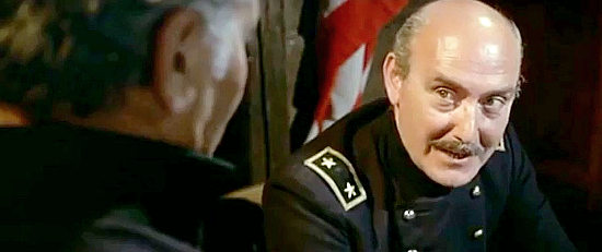 Cansalvo Dell'Arti as the major who dispatches Capt. Morrison on his dangerous mission in Killer Kid (1967)