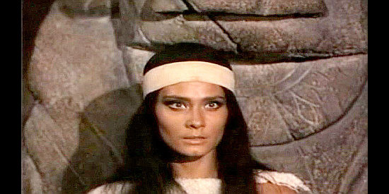 Isabel Russinova as Tulac, priestess of the Indian tribe in Tex and the Lord of the Deep (1985)