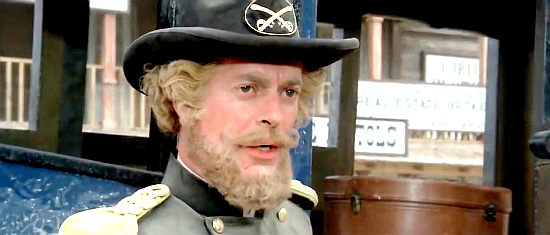 Jean Martin as Col. Pembroke, the man Steam Engine impersonates in A Genius, Two Partners and a Dupe (1975)