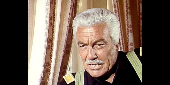 Cesar Romero as Col. Grierson, commander of Fort Davis in The Red, White and Black (1970)