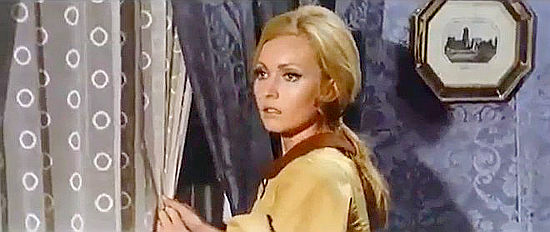 Dyanik Zurakowska as Helen, worried about her father's safety in Adios Cjamango (1970)