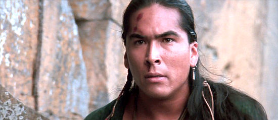 Eric Schweig as Uncas, Hawkeye's young Mohican companion in Last of the Mohicans (1992)