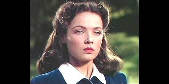 Gene Tierney as Belle Starr, determined the south will live on in Belle Starr (1941)