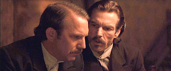 Kevin Costner as Wyatt Earp and Dennis Quaid as Doc Holliday talk death in Wyatt Earp (1994)