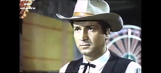 Marco Mariani as Sheriff Jim Day, reluctant to use his guns in The Sheriff Won't Shoot (1965)