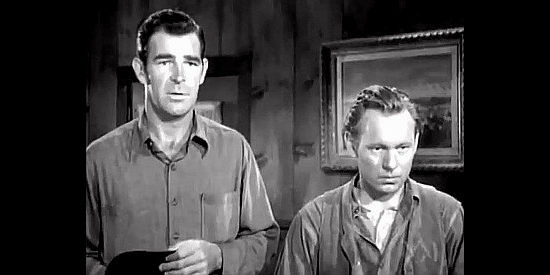 Rod Cameron as Bob 'Bitter Creek' Yauntis and William Phipps as Yuma Talbott in Belle Starr's Daughter (1948)
