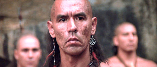 Wes Studi as Mangua, the British guide with a score to settle in Last of the Mohicans (1992)