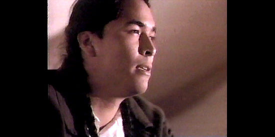 Eric Schweig as Moses Moon, explaining why a Cherokee would fight for the South in For Love and Glory (1993)