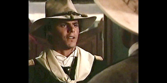 Ken Olandt as Lt. Brian Dexter, determined to bring in his man in Gunsmoke, Return to Dodge (1987)