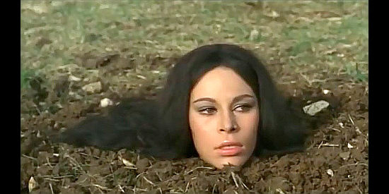 Selvaggia as Maria Carmen, up to her pretty aristocratic neck in trouble in Pray to God and Dig Your Grave (1968)