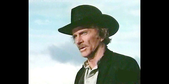 Steve Forrest as Mannon, out of Black Fork Prison and out for revenge in Gunsmoke, Return to Dodge (1987)